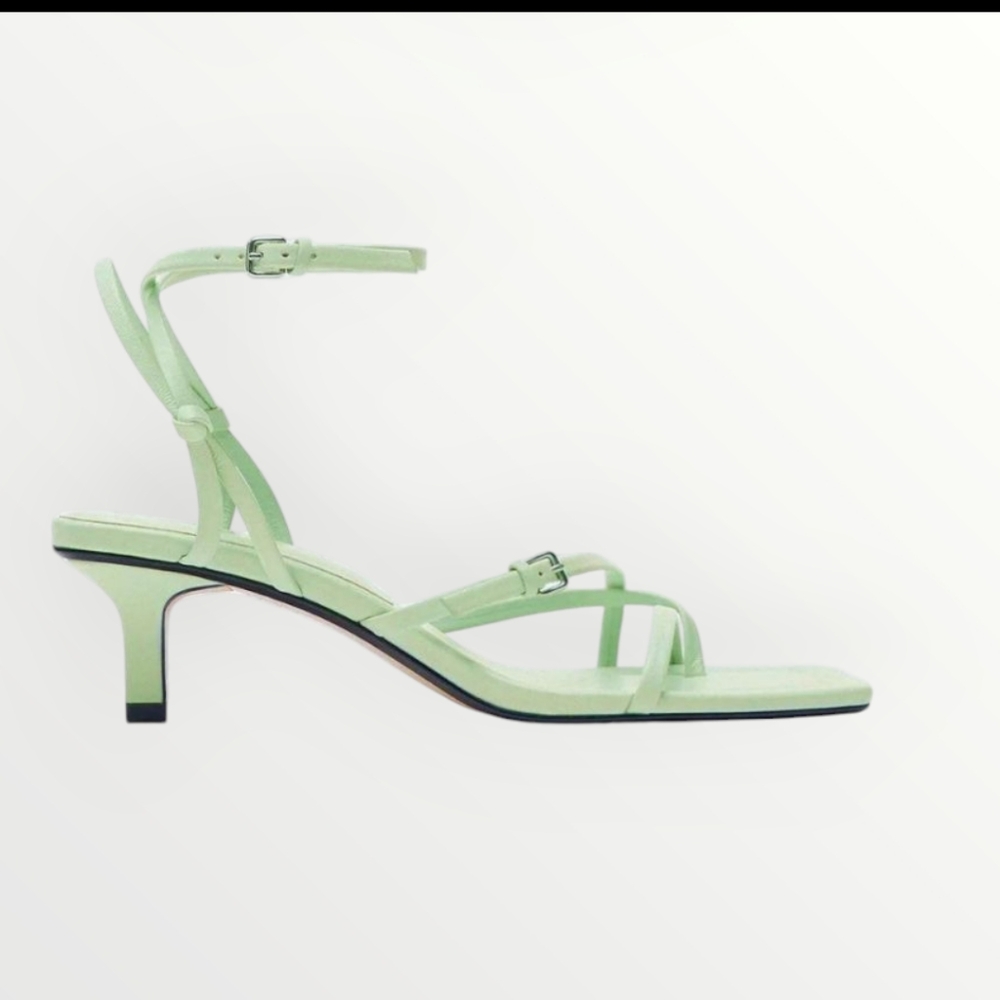 Zara Mint Green Strappy Sandals